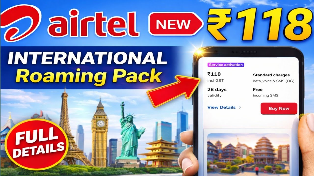 Airtel New International Roaming Pack | Airtel International Roaming SMS Pack