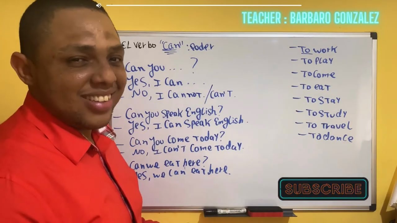 Como usar el verbo ( can ) : poder en inglés!