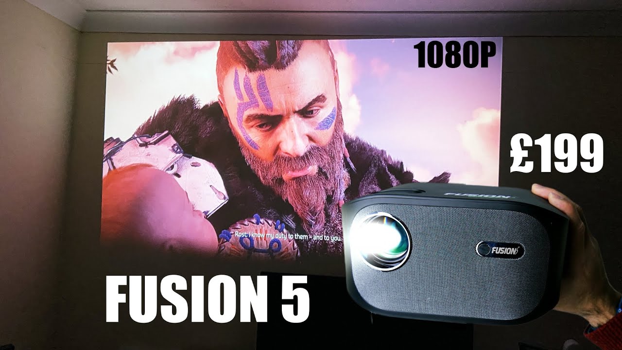 FUSION5 1080P Home Cinema LED Projector - Massive 200
