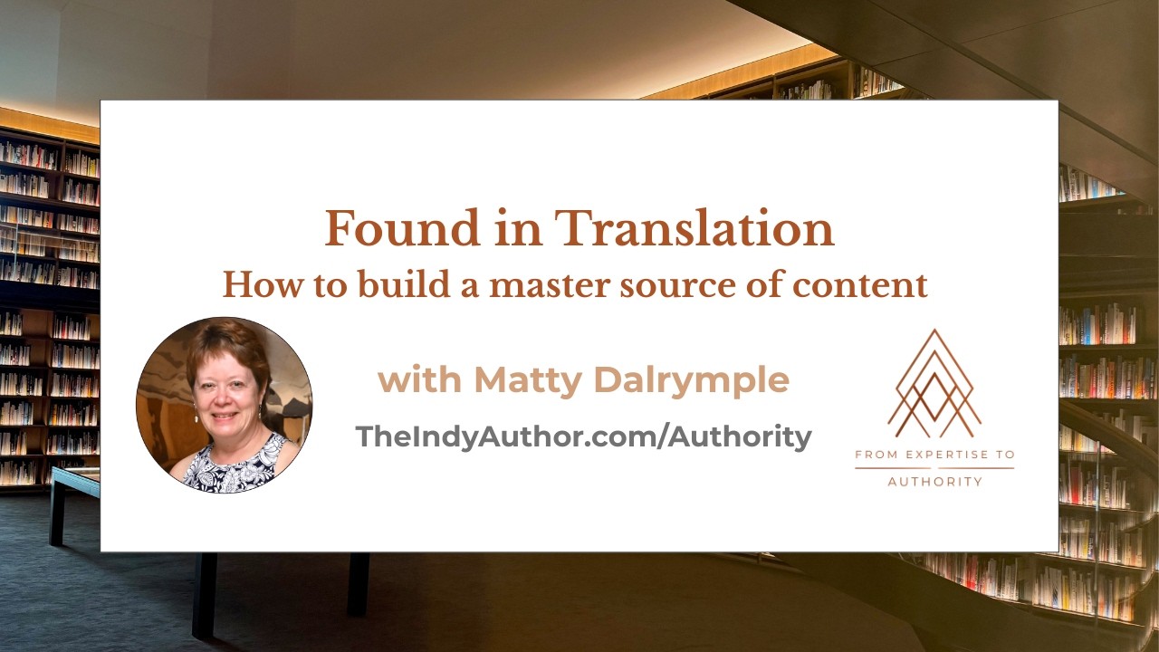 Found in Translation: How to build a master source of content