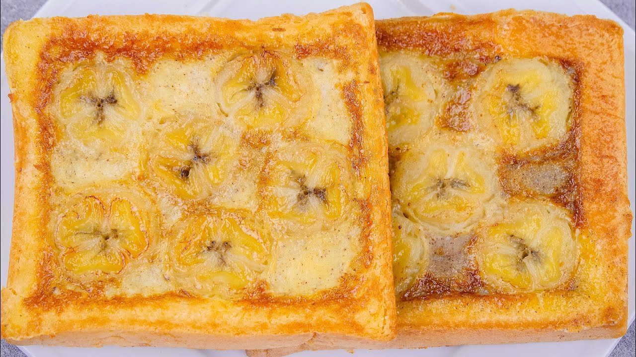 Delicious sweet Banana Bread Toast! Ready in 5 minutes!
