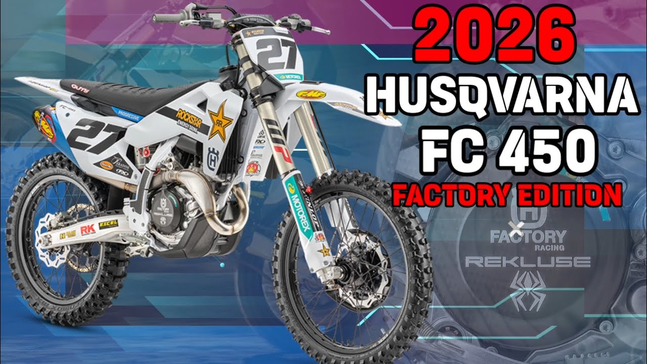 Полная презентация Husqvarna FC 450 Factory Edition 2026 года: мощность, точность и заводская про...