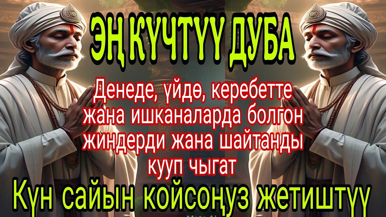 ЭҢ КҮЧТҮҮ ДУБА – Денеде, үйдө, керебетте жана ишканаларда болгон жиндерди жана шайтанды кууп чыгат