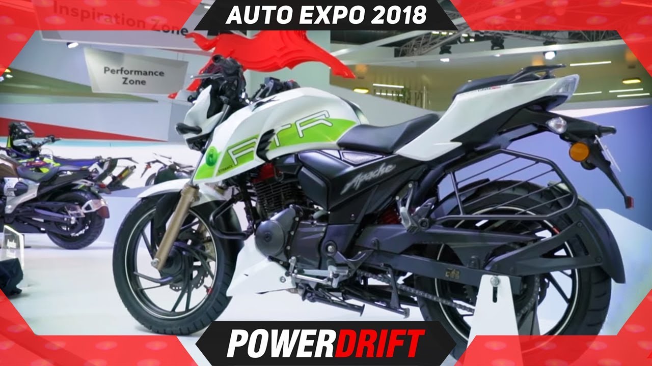 TVS Apache 200 Ethanol @ Auto Expo 2018 : An Apache That Hates Petrol:  PowerDrift