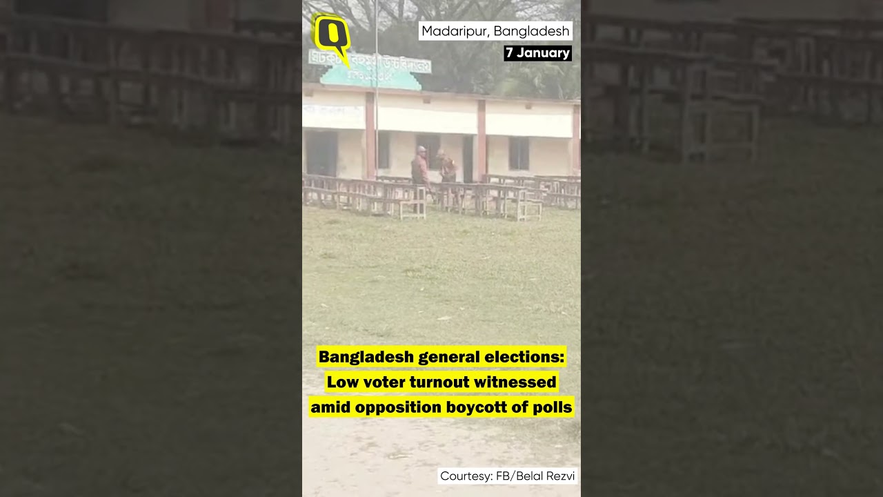 Bangladesh Elections 2024: Low Voter Turnout Amid Opposition Boycott of Polls #shorts