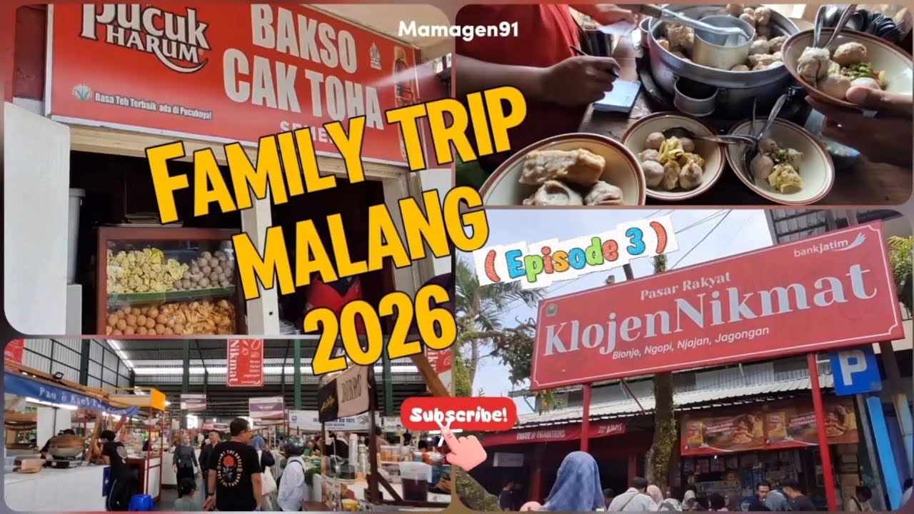 KULINER PASAR KLOJEN & BAKSO MALANG CAK TOHA, MALANG !! #tripmalang #wisatamalang 