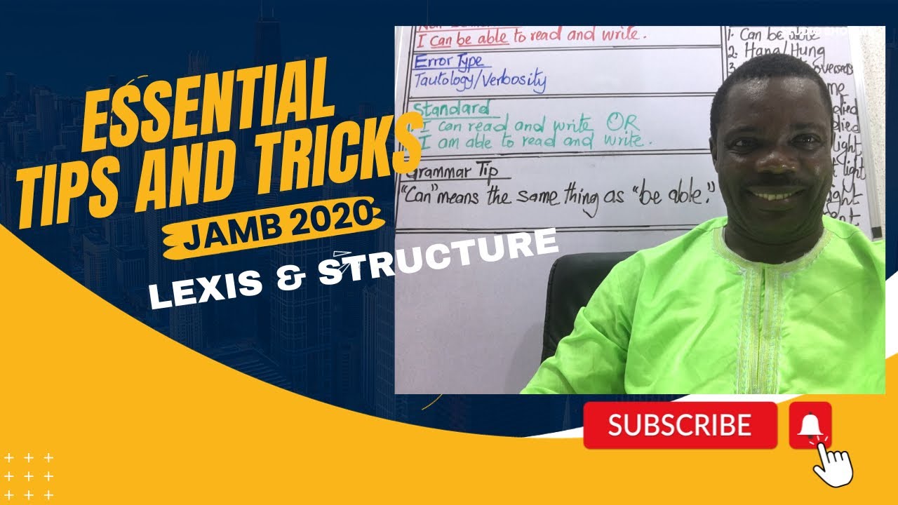 How to Answer Questions on Lexis & Structure (JAMB 2020) @vconceptsonline