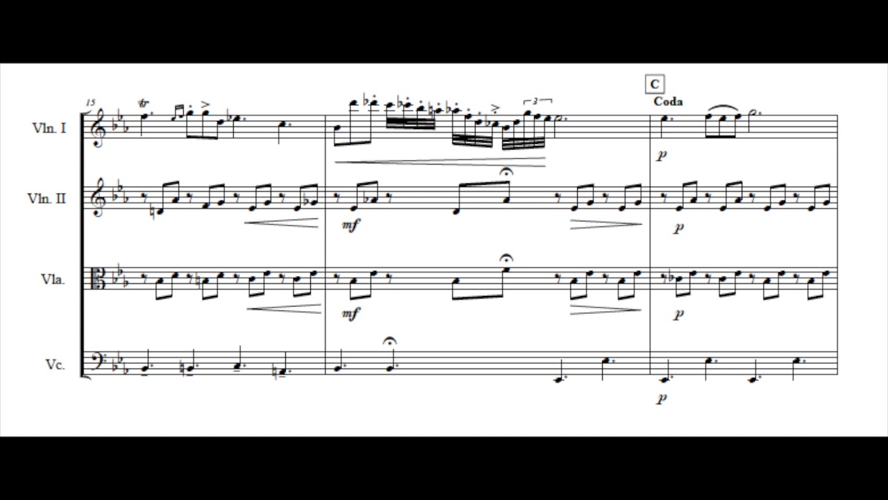 F. Chopin - Nocturne Op.  9 No. 2 (String Quartet ver.) Sheet music