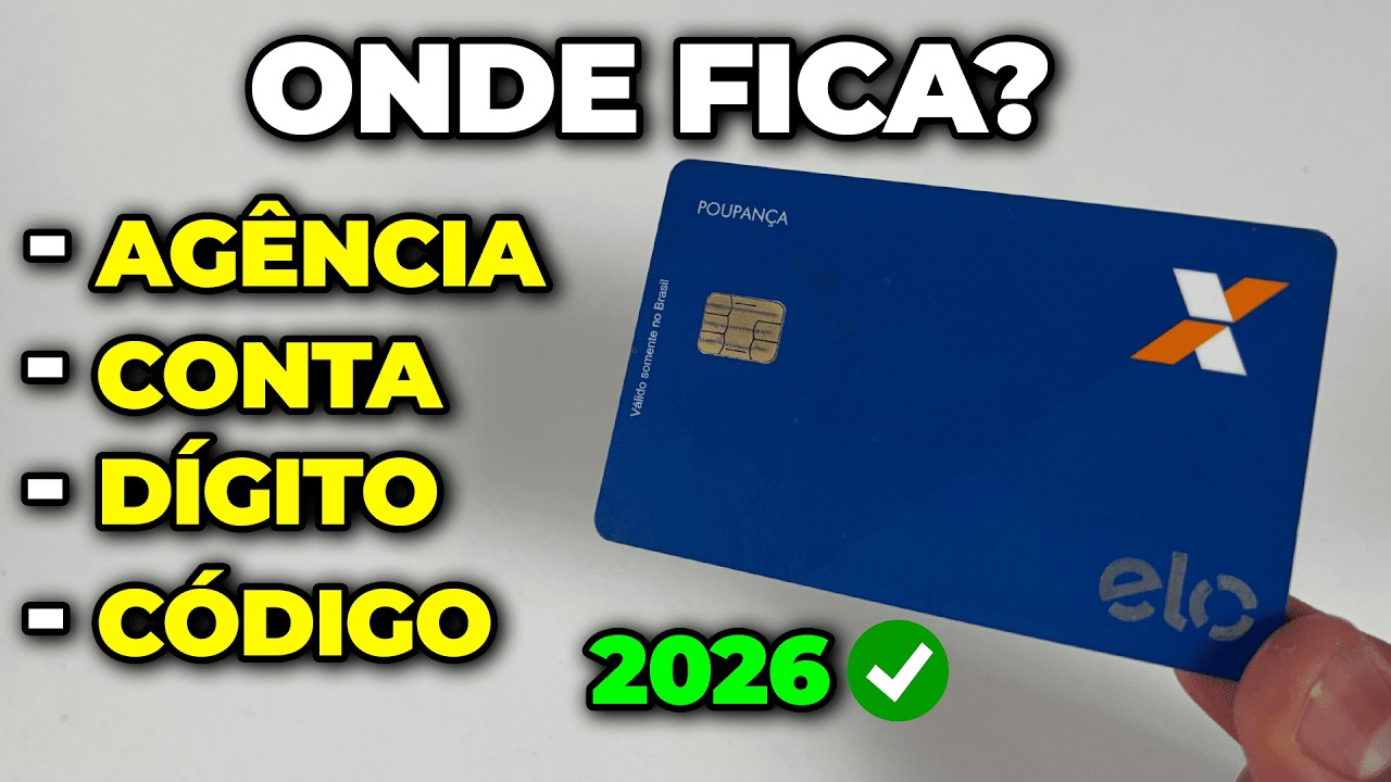 Como Encontrar o Número da Agência Conta e Digito no CARTÃO CAIXA Poupança