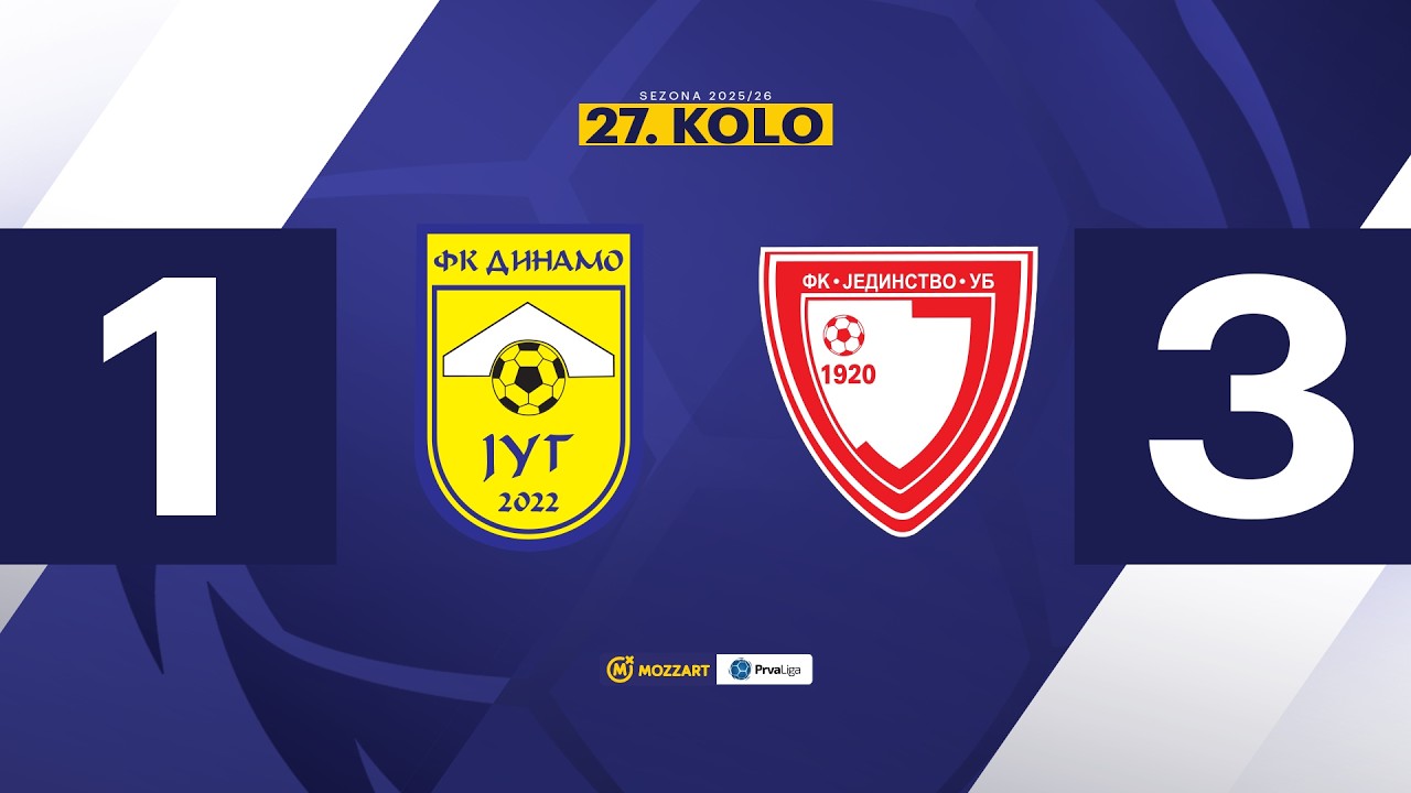 MBPLS 2025/26 - 27.Kolo: SU DINAMO JUG – JEDINSTVO 1:3 (0:1)