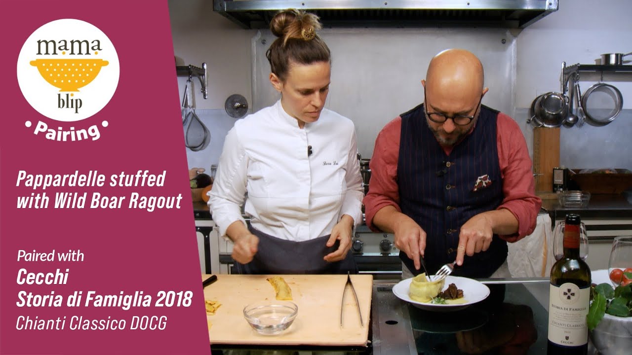 15 Minute Italian Dinner Recipe | Pappardelle stuffed with Wild Boar Ragù & Cecchi Chianti Classico