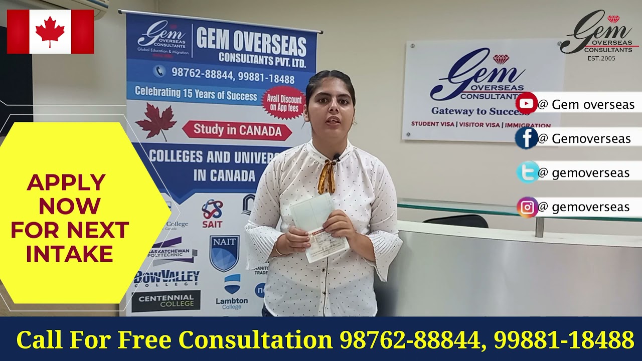 Another Success Stories | Student Got Canada Study Visa 2021 | Gem Overseas Consultants