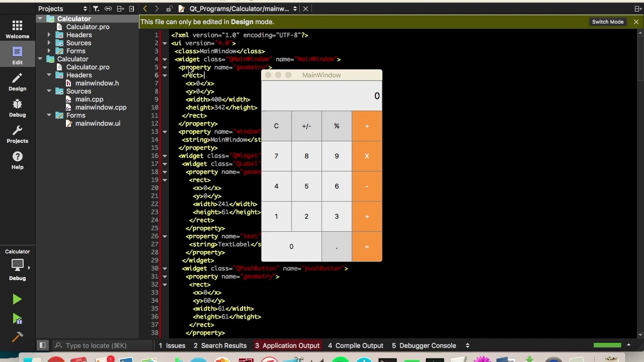 Qt Calculator GUI Tutorial Part 1