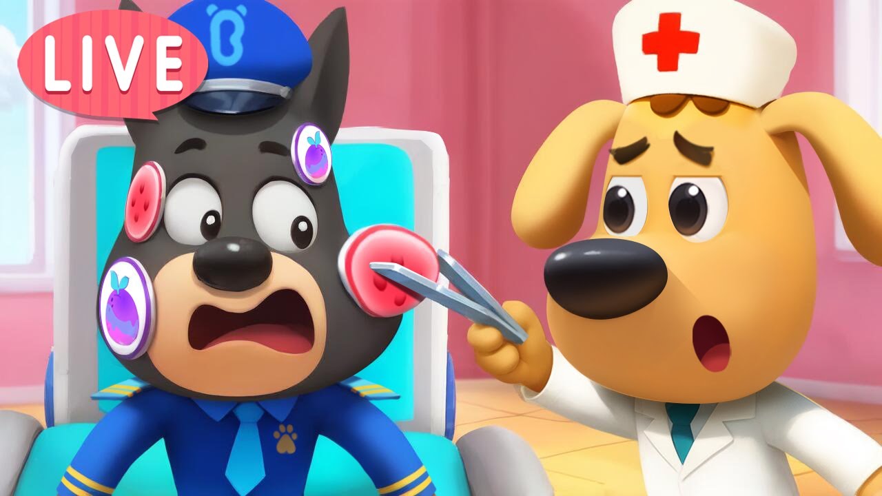 🔴LIVE | Dobie is Allergic | Good Eating Habits | Safety Rules for Kids | Cartoon | Sheriff Labrador