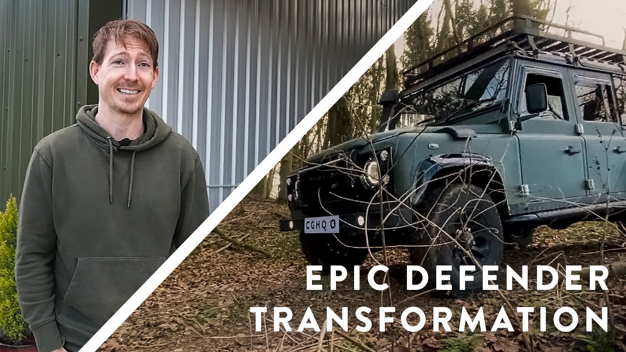 Land Rover Defender 110 Transformation! 3M 2080 Matte Military Green Vinyl Wrap