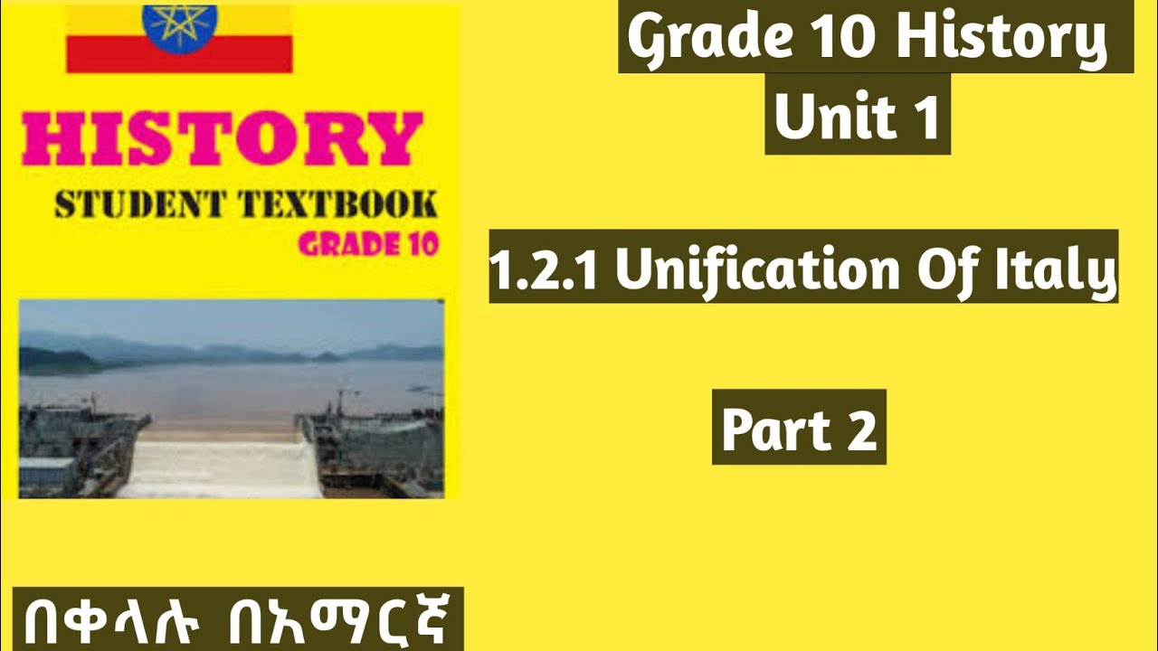 History Grade 10 Unit 1: 1.2.1 Unification of italy #Part2 #history #unit1 