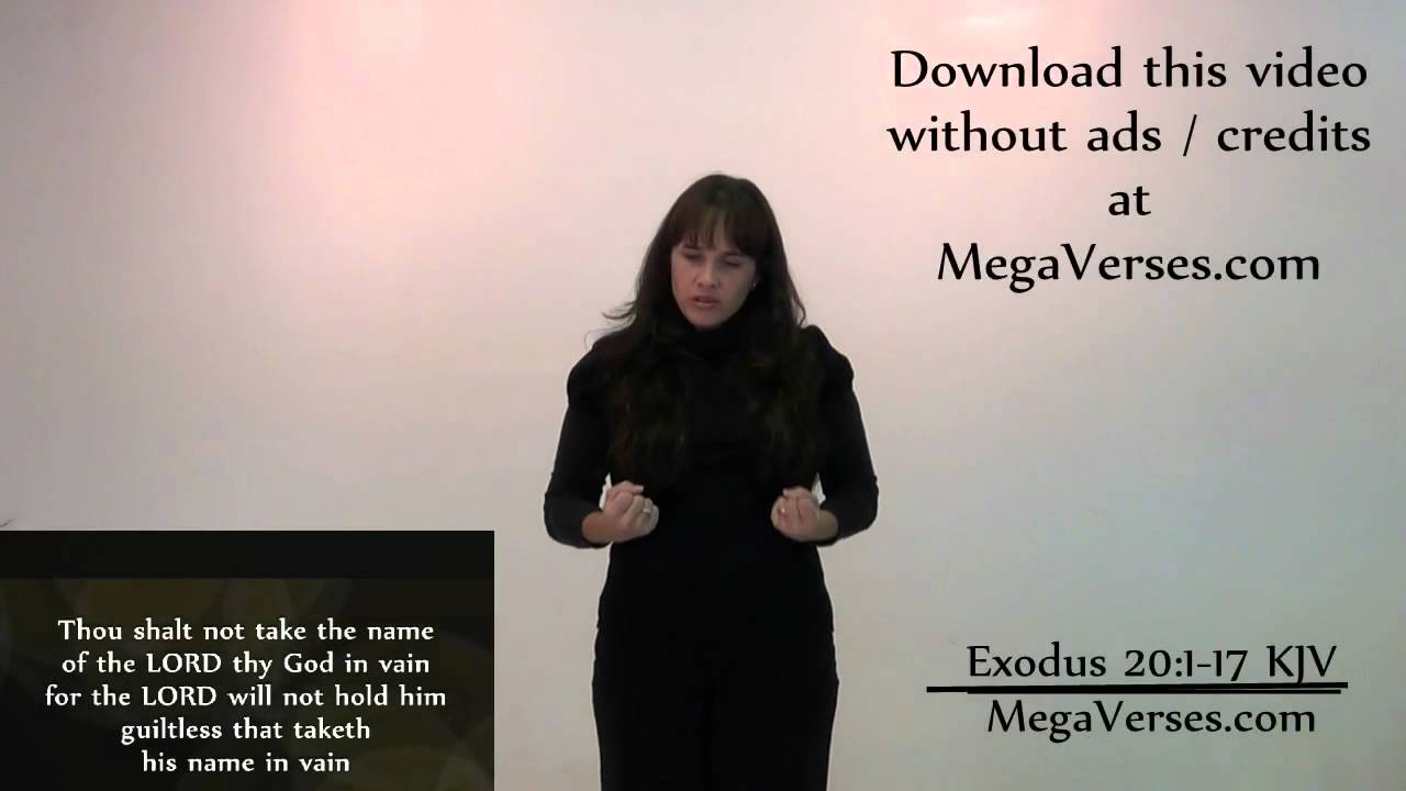 Exodus 20 Hand Motion Video by Mega Verses