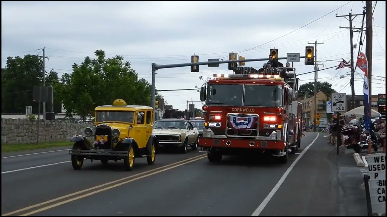 Bensalem Township Memorial Day Parade 2024 Responding A Fire Call (FHD 60FPS)