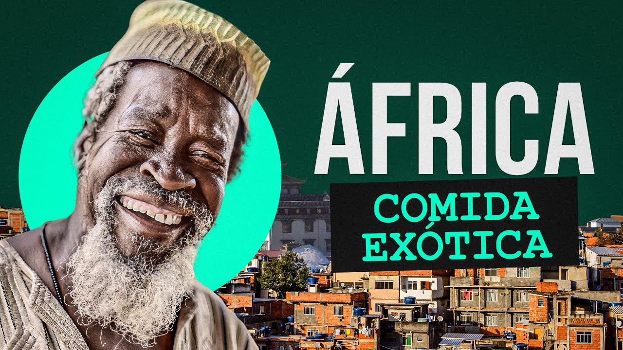 Comiendo piedras, salchicha de cordero y raíces. Comida callejera en África.