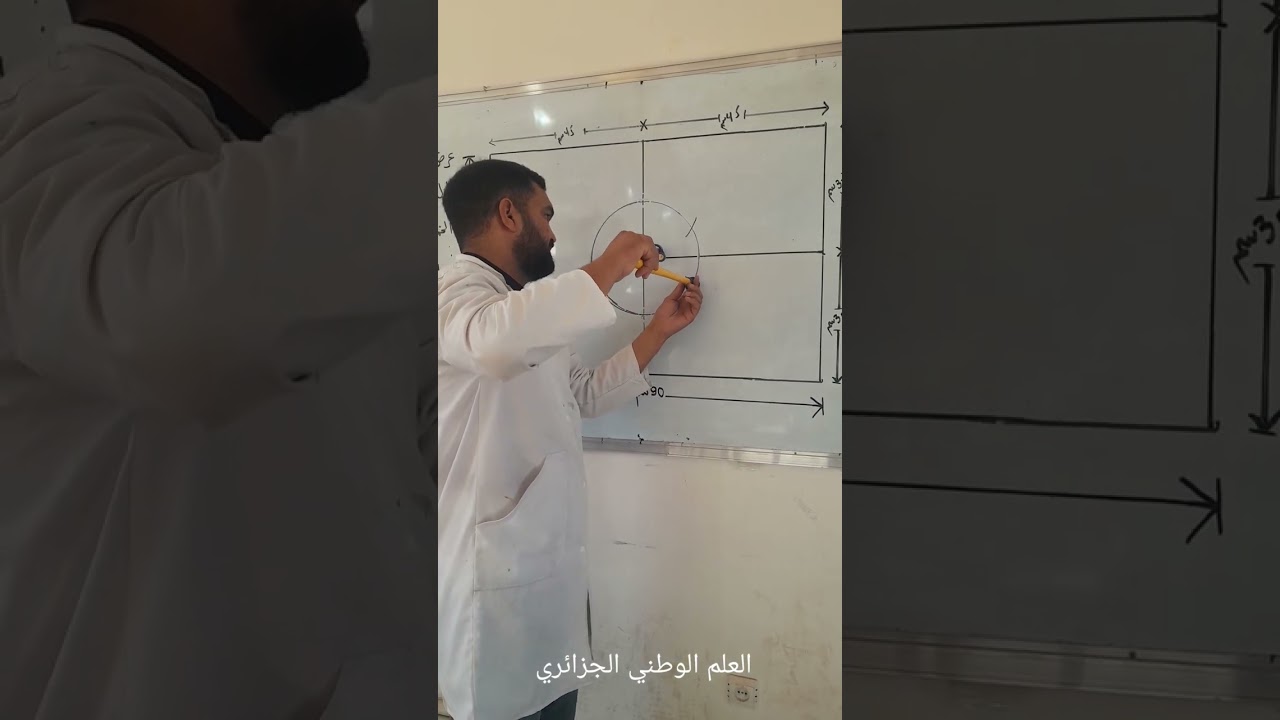 كيفية رسم العلم الوطني الجزائري بالمقاييس قناة إبداع الاستاذ زخروف صالح