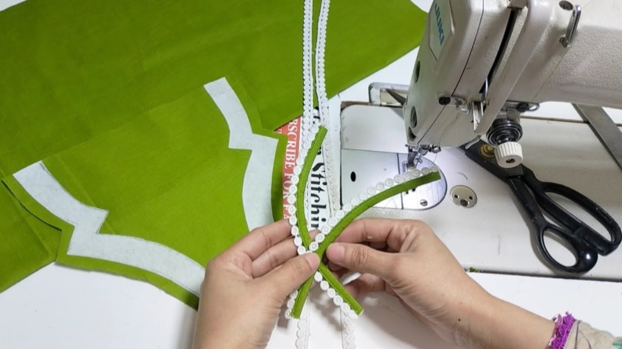 New Stylish & Unique Neck Design With Lace |   New Pakistani Gala Design Cutting And Stitching 2025