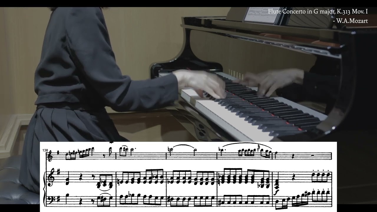 Mozart - Flute Concerto no. 1 G major K. 313 /piano accompaniment/karaoke/플룻/콘체르토/기악반주/mr/피아노반주/모짜르트