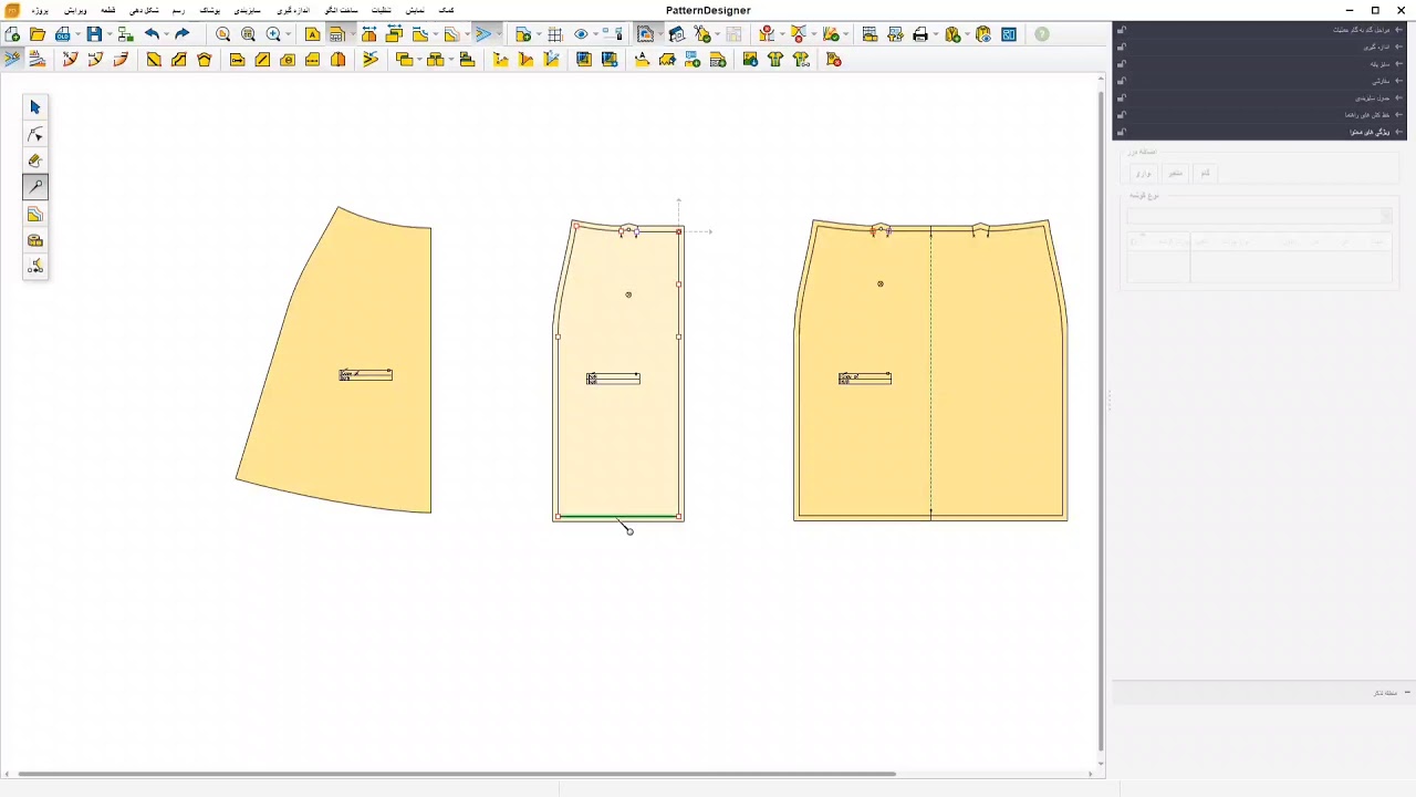 آموزش رسم دامن راسته با نرم افزار جمینی   Tutorial on skirt drawing with Gemini software