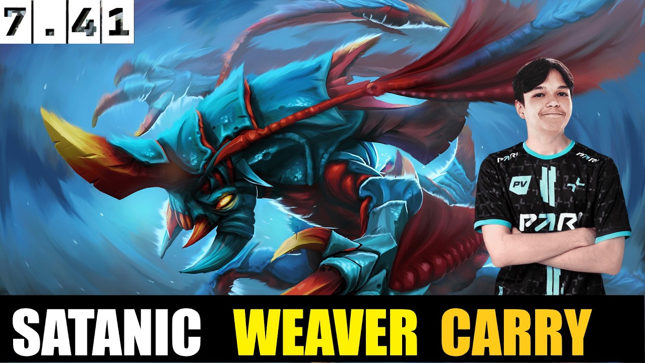 🤯SATANIC[WEAVER] HC 7.41- DOTA 2 HIGHEST MMR MATCH#dota2gameplay  #dota2   #dota
