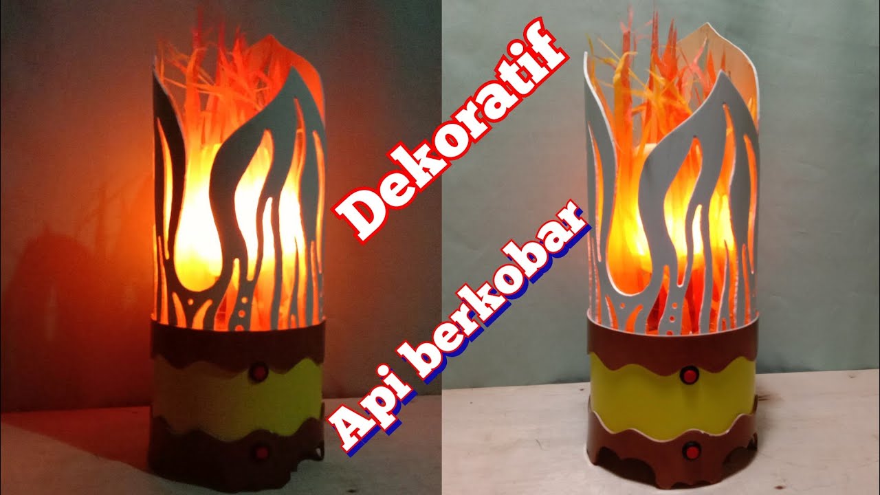 Cara membuat lampu hias api berkobar dari paralon pvc.