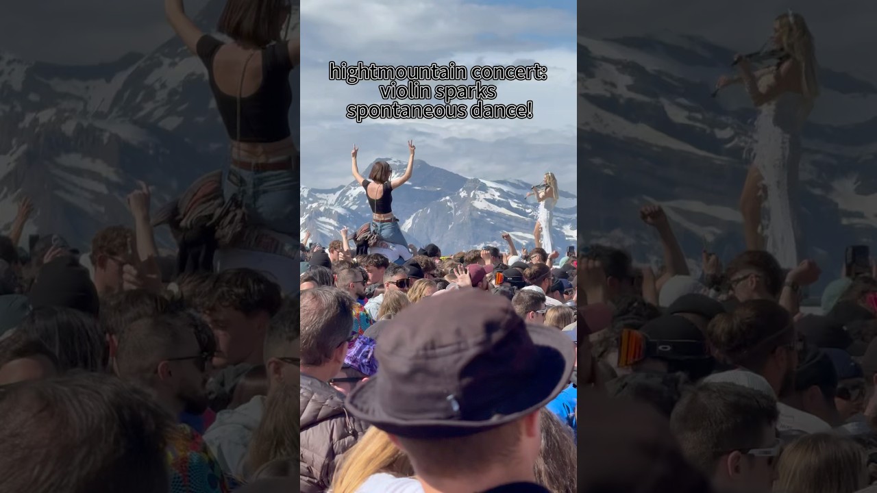 #SnowMountainConcert #ViolinPerformance #OutdoorMusic #ViralDance#LiveMusicExperience#shorts #nendaz