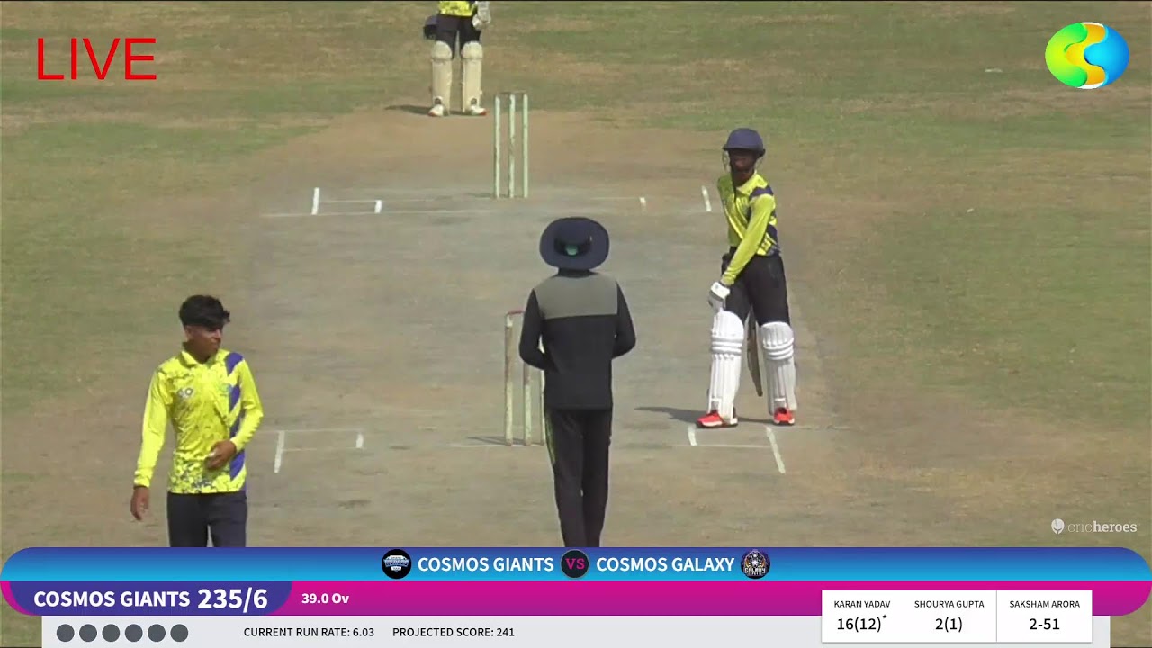 Cosmos Cricket Coaching Live Stream