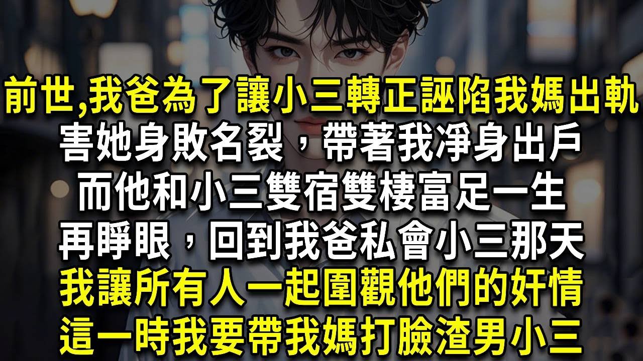 前世，我爸為了讓小三轉正，設計誣陷我媽出軌，害她身敗名裂，帶著我凈身出戶，而他和小三雙宿雙棲富足一生，再睜眼，回到我爸私會小三那天，我讓所有人一起圍觀他們的奸情，這一時我要帶我媽打臉渣男小三