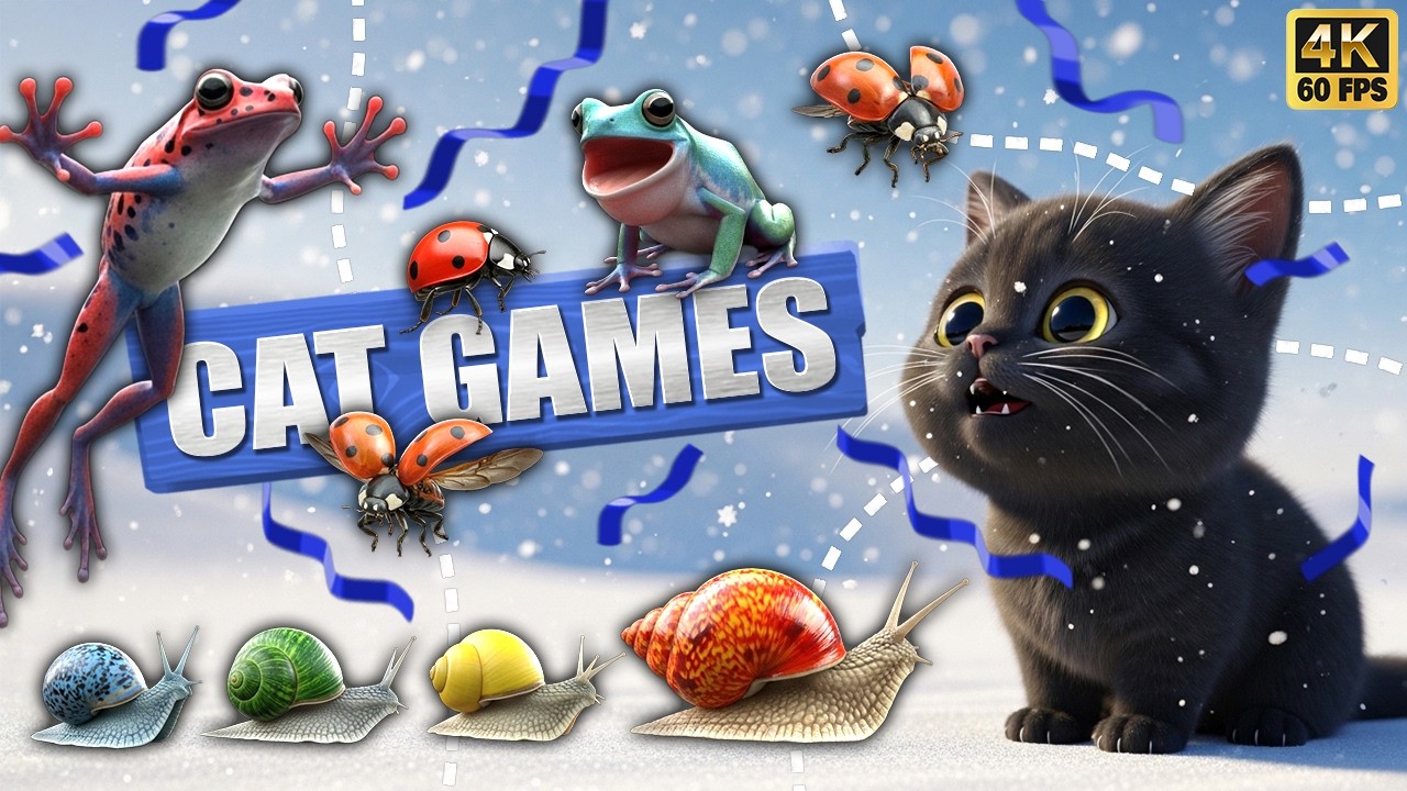 CAT GAMES 🐾3D Game for Cats | Video for Cats – Ultimate CAT TV #171😻 4K60FPS