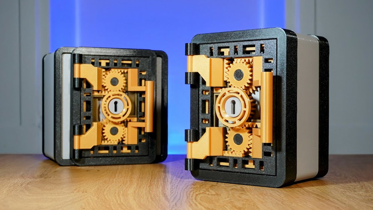 Мини-сейф с рычажным замком, напечатанный на 3D-принтере