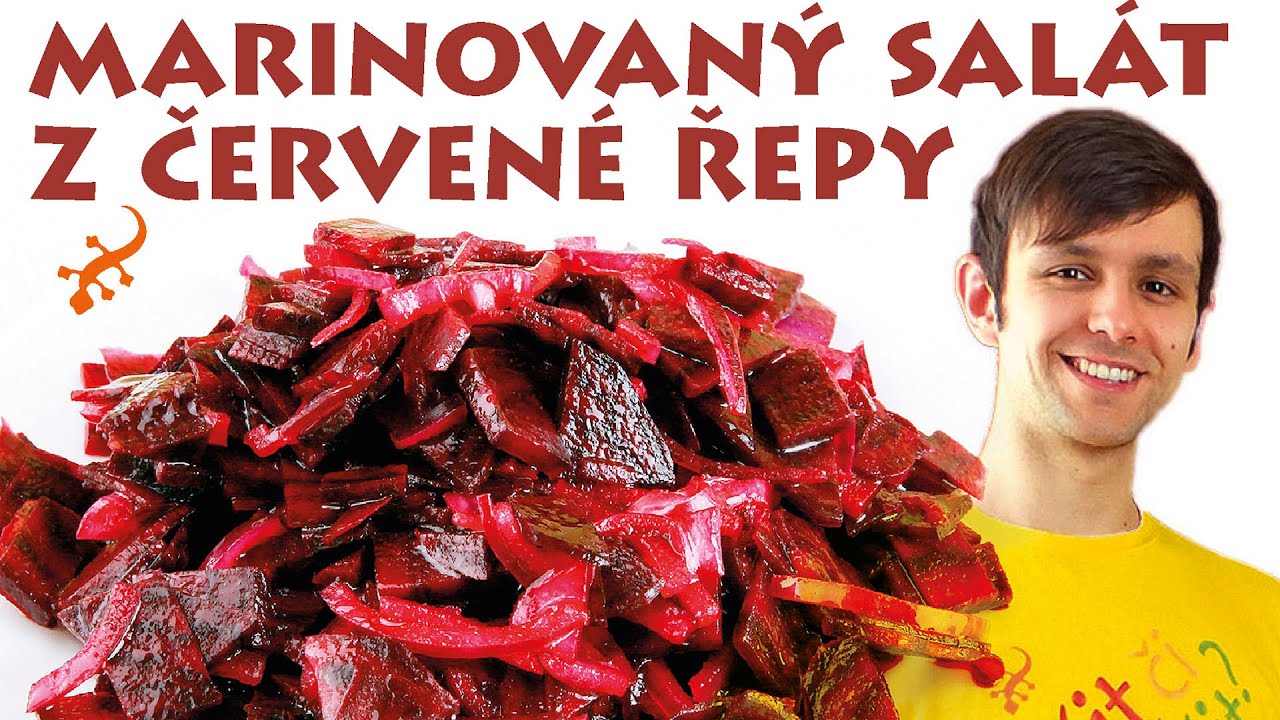 Salát z marinované syrové červené řepy