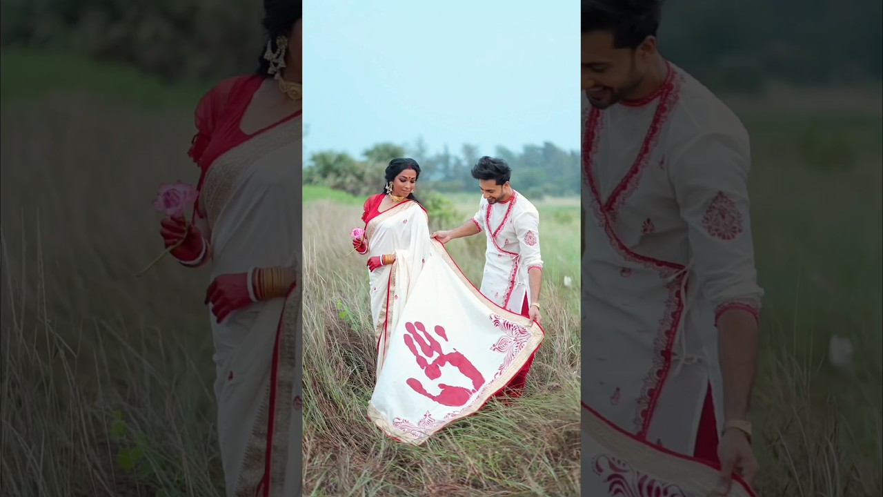 BENGALI LOOK CREATION FOR MY FRINED #handpaint #diy #saree #art #craft #outfit #bengali