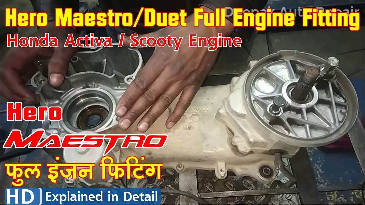 Hero Maestro Full engine fitting | Hero Honda Scooty | Hindi