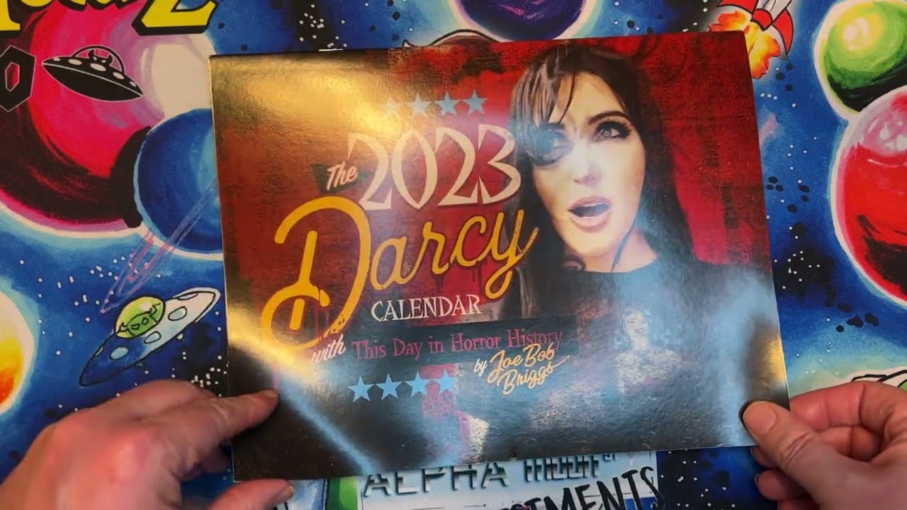 The Last Drive-in with Joe Bob Briggs Darcy the mail girl Calendar opening ! For a real horror Fan!