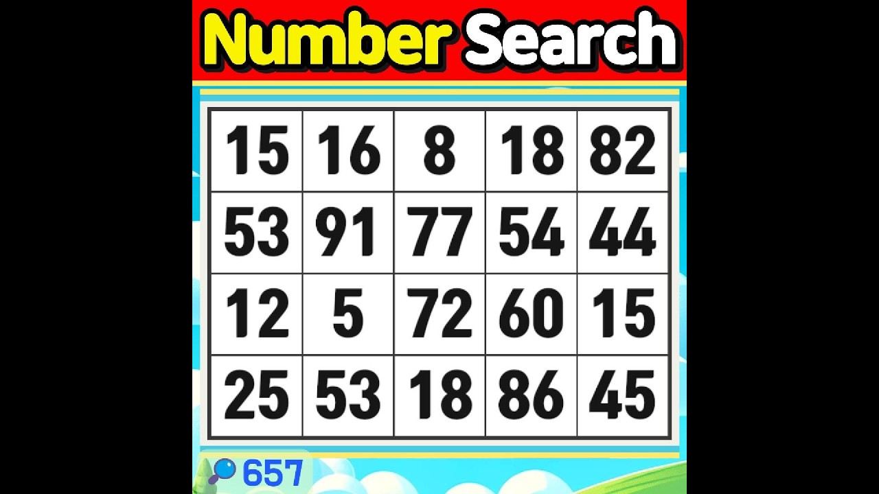 Number Search #657 Does this quiz look easy?【Match | brain game | puzzle 】