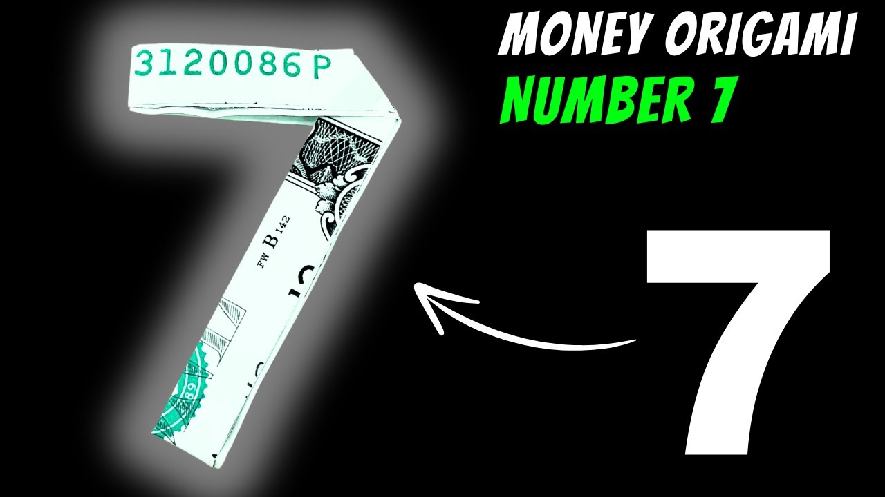 How to Make a Number 6 with Money Origami - Easy Dollar Bill Folding Tutorial (Great Gift Idea)