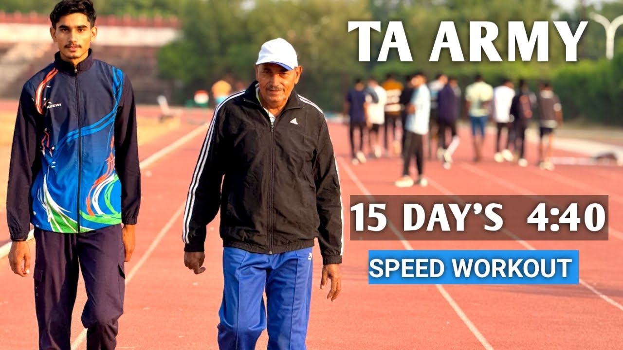 TA भर्ती | 15 day's 1600m speed workout | 1600m in 4:40 | TA भर्ती 2024 |
