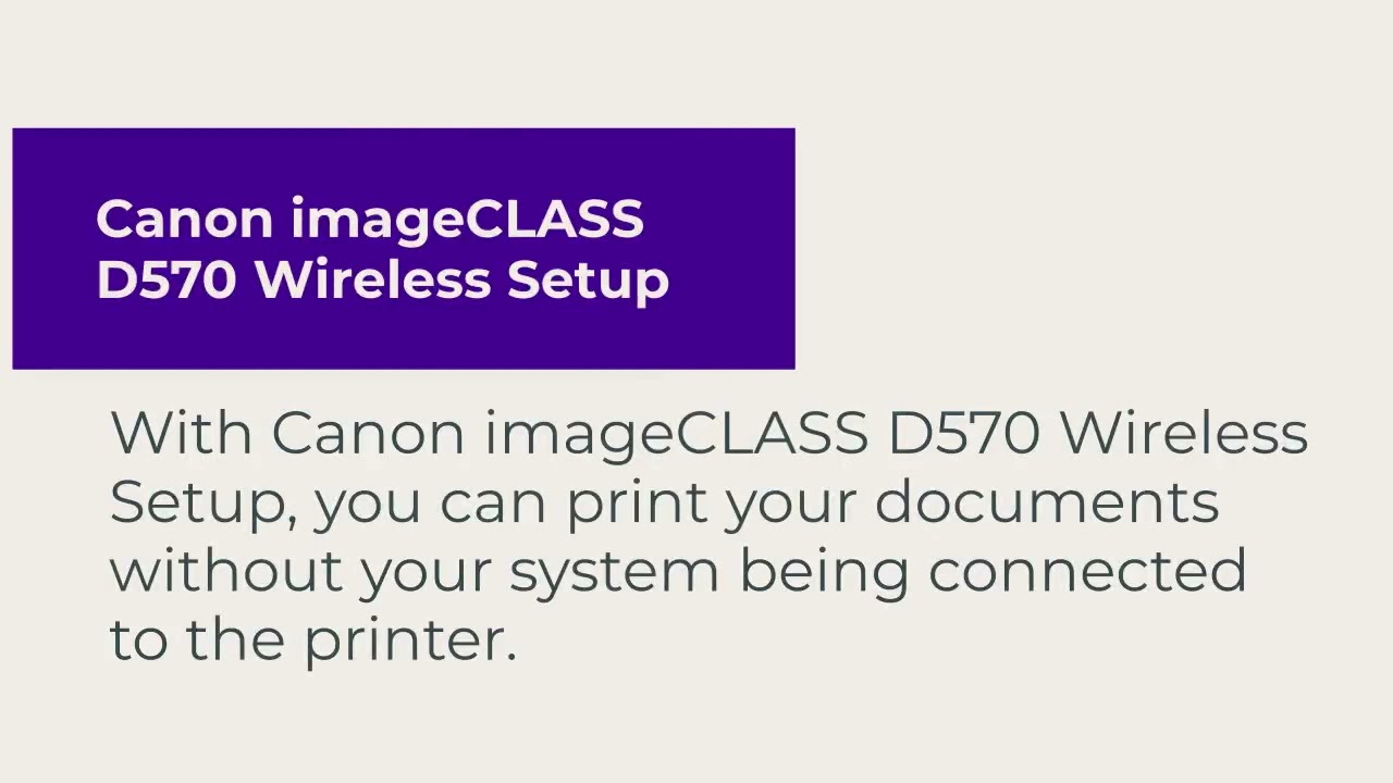 Canon imageCLASS D570 Wireless Setup | How to Connect Canon D570 Printer to Wi-Fi?
