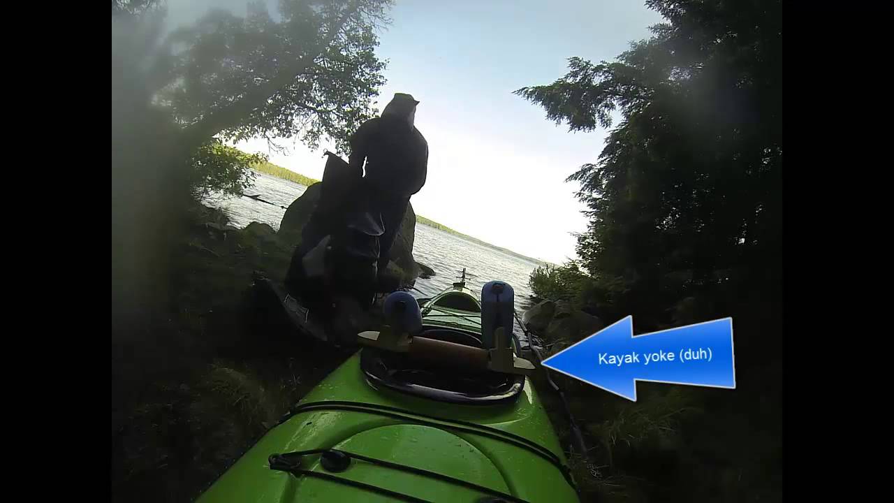Detailed video: portaging a kayak