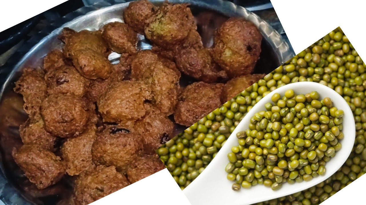 Green moong dal with chana dal ke Pakode sponge and yammi/Alhamdulillah 