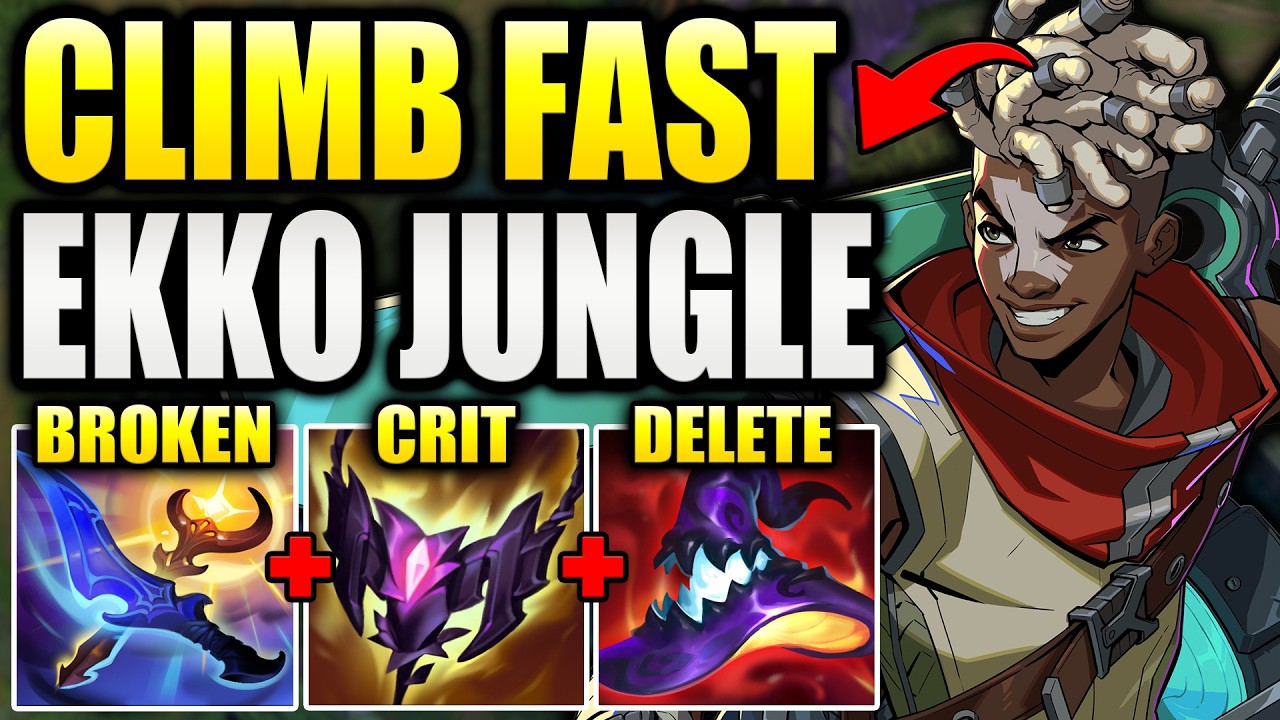 HOW TO CLIMB FAST WITH EKKO JUNGLE IN SEASON 16! (Always Get Fed)
