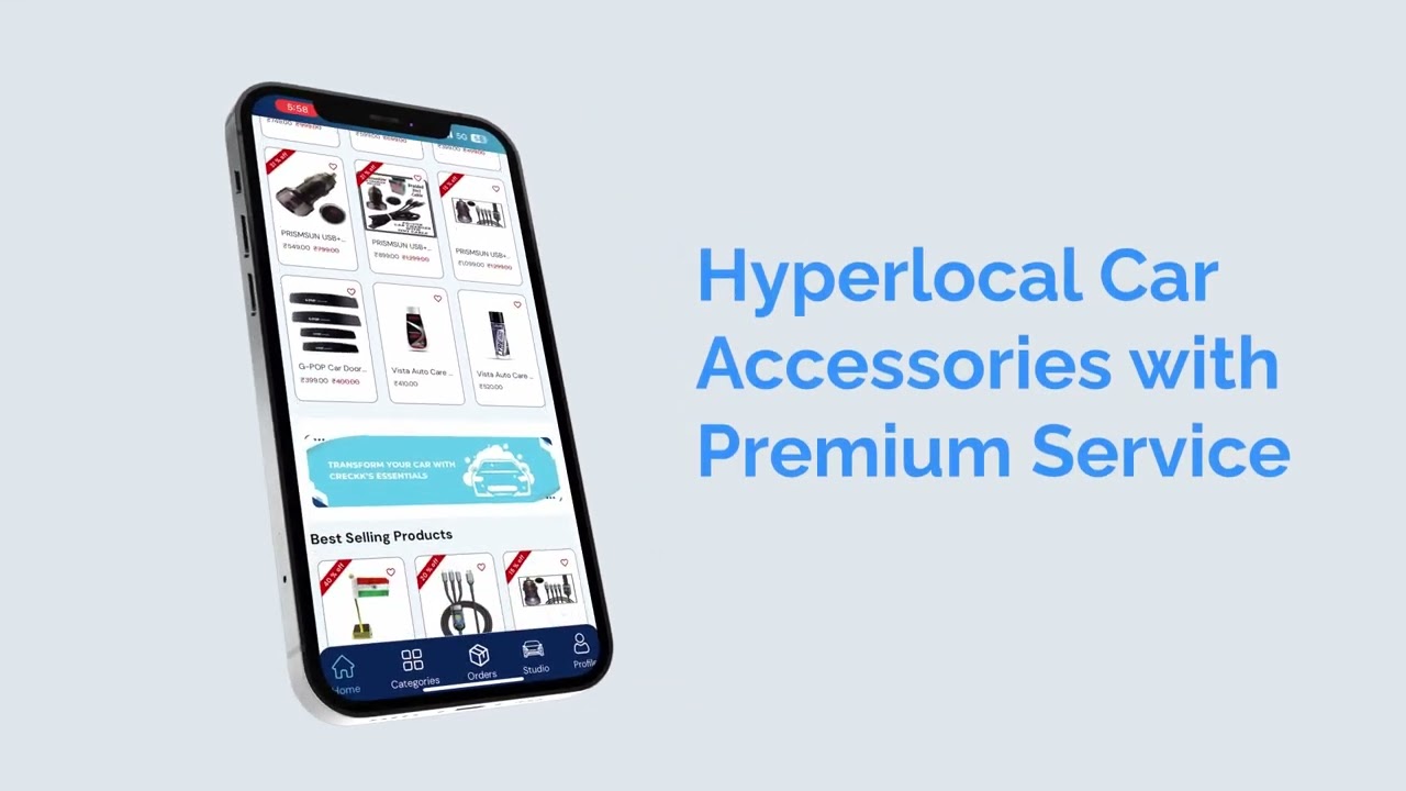 Creckk Car Accessories Mobile App