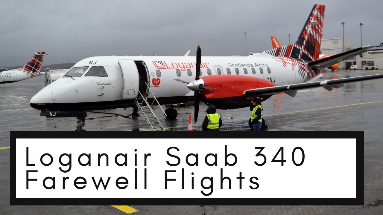 Loganair Saab 340 Farewell Flight from Glasgow | Flight report and spotting