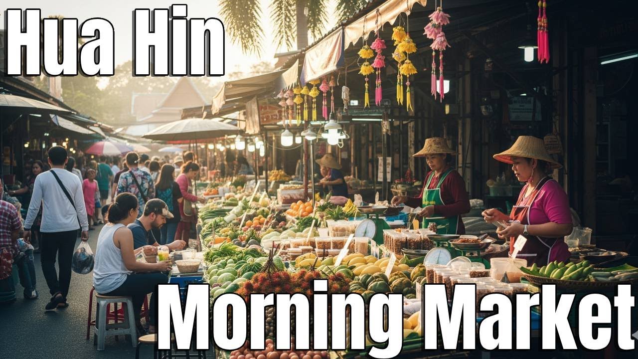 Exploring a Bustling Morning Market in Hua Hin Thailand - Authentic Thai Street Food & Local Life