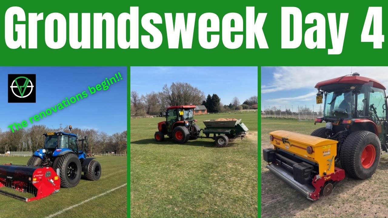Football Pitch Renovations begin for 2025 - Topdressing, Overseeding and Verti Draining