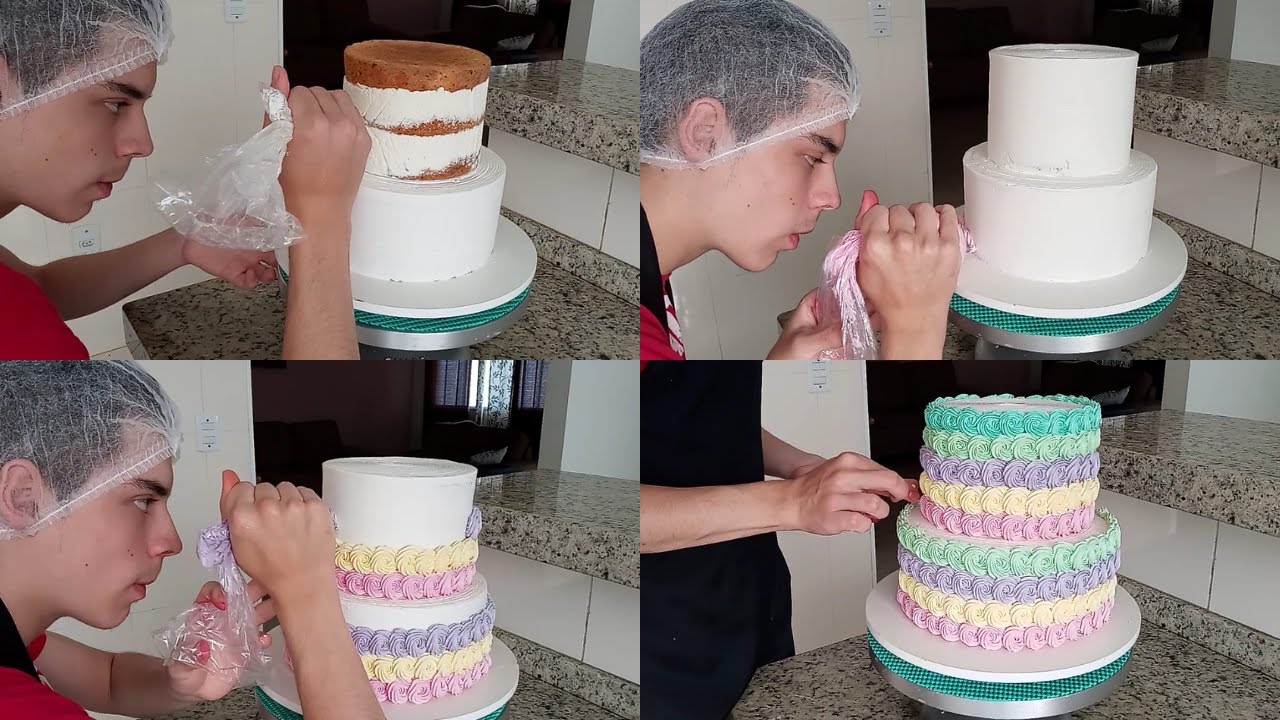 BOLO DE 2 ANDARES QUE TODO INICIANTE CONSEGUE FAZER | Confeitando com Lucas